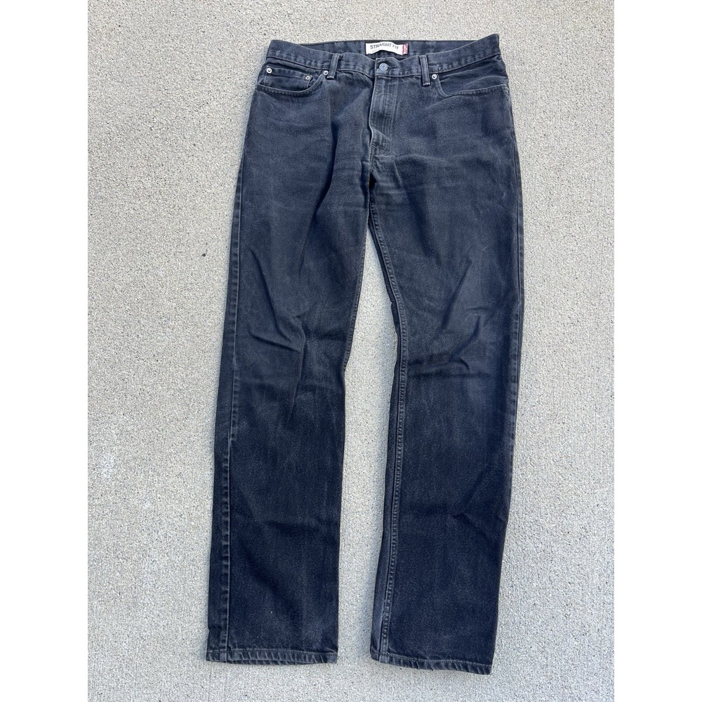 Levi's 501 Original Straight Leg Button Fly Jeans Black 38x38 Made In Mexico Y2K
